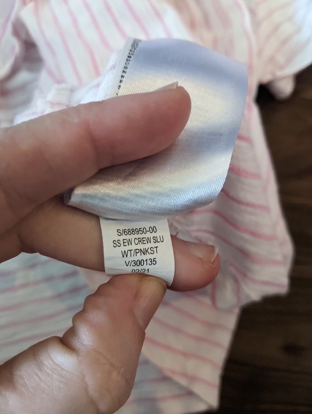Old Navy - EveryWear Striped Slub-Knit Tee 688950 | Large | Pink & White Stripe - Picture 7 of 10